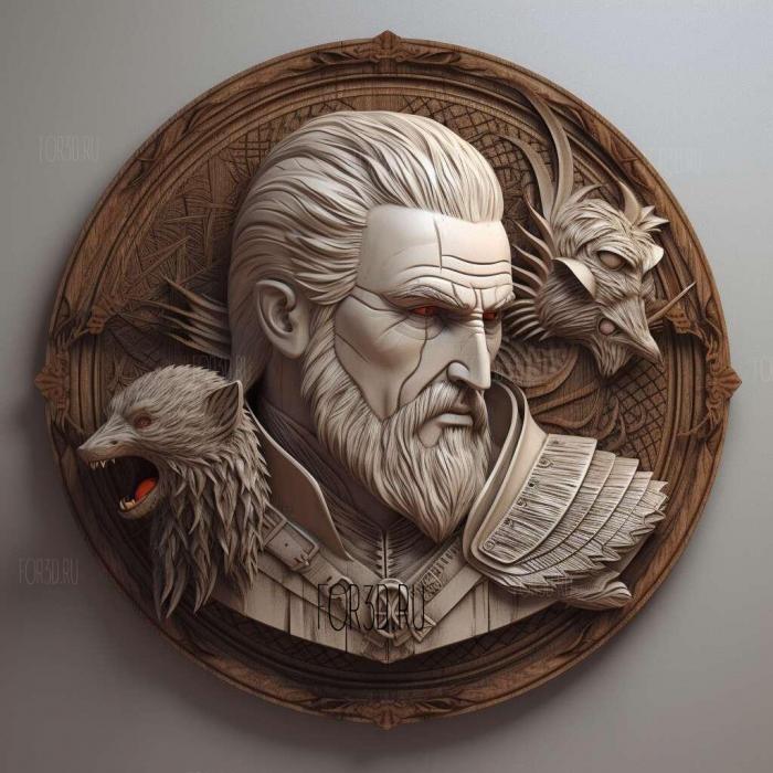 Geralt 4 stl model for CNC